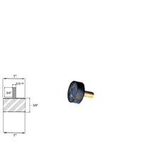 1" Diameter x 3/8'' Height Screw On Rubber Feet With 5/16-18 x 3/4" Threaded BoltElginscrewsandbolts