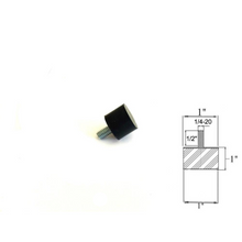 3/4" Diameter x 5/8" Height Screw On Rubber Feet With 1/4-20 x 1/2" Threaded Bolt Elginscrewsandbolts