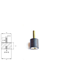 Rubber Vibration Isolator Mount (1" Diameter x 3/4" Height) 5/16-18 x 1-1/4" Long Stud Elginscrewsandbolts