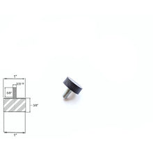 Rubber Vibration Isolator Mount (1" Diameter x 3/8'' Height) 5/16-18 x 5/8" Long Stud Elginscrewsandbolts