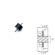 Rubber Vibration Isolator Mount (1-1/2" Dia x 1" Thk) 5/16-18 x 7/8" Studs Elginscrewsandbolts