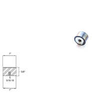 Rubber Vibration Isolator Mount (1" Dia x 5/8'' Thk) 5/16-18 female threaded Elginscrewsandbolts