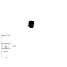 Rubber Vibration Isolator Mount (1" Dia x 3/4'' Thk) 1/4-20 female threaded Elginscrewsandbolts